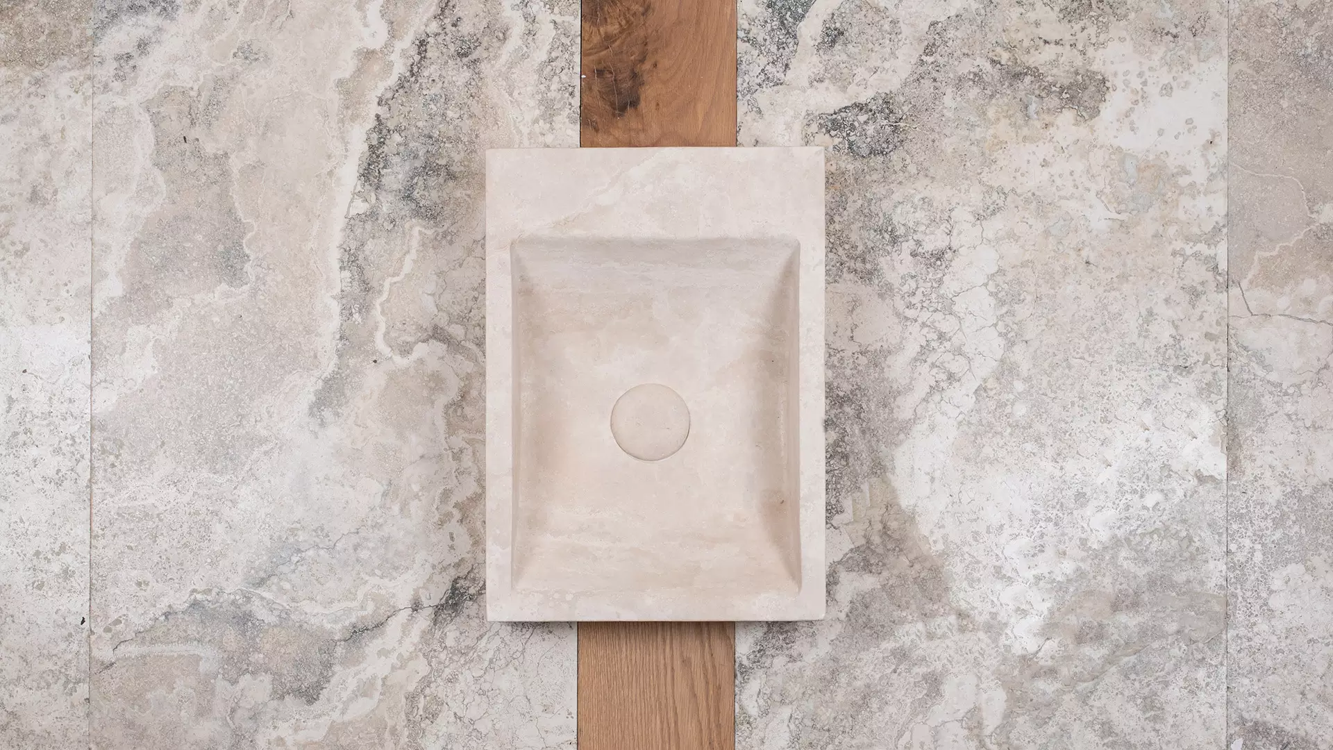 SIDE CH travertine washbasin