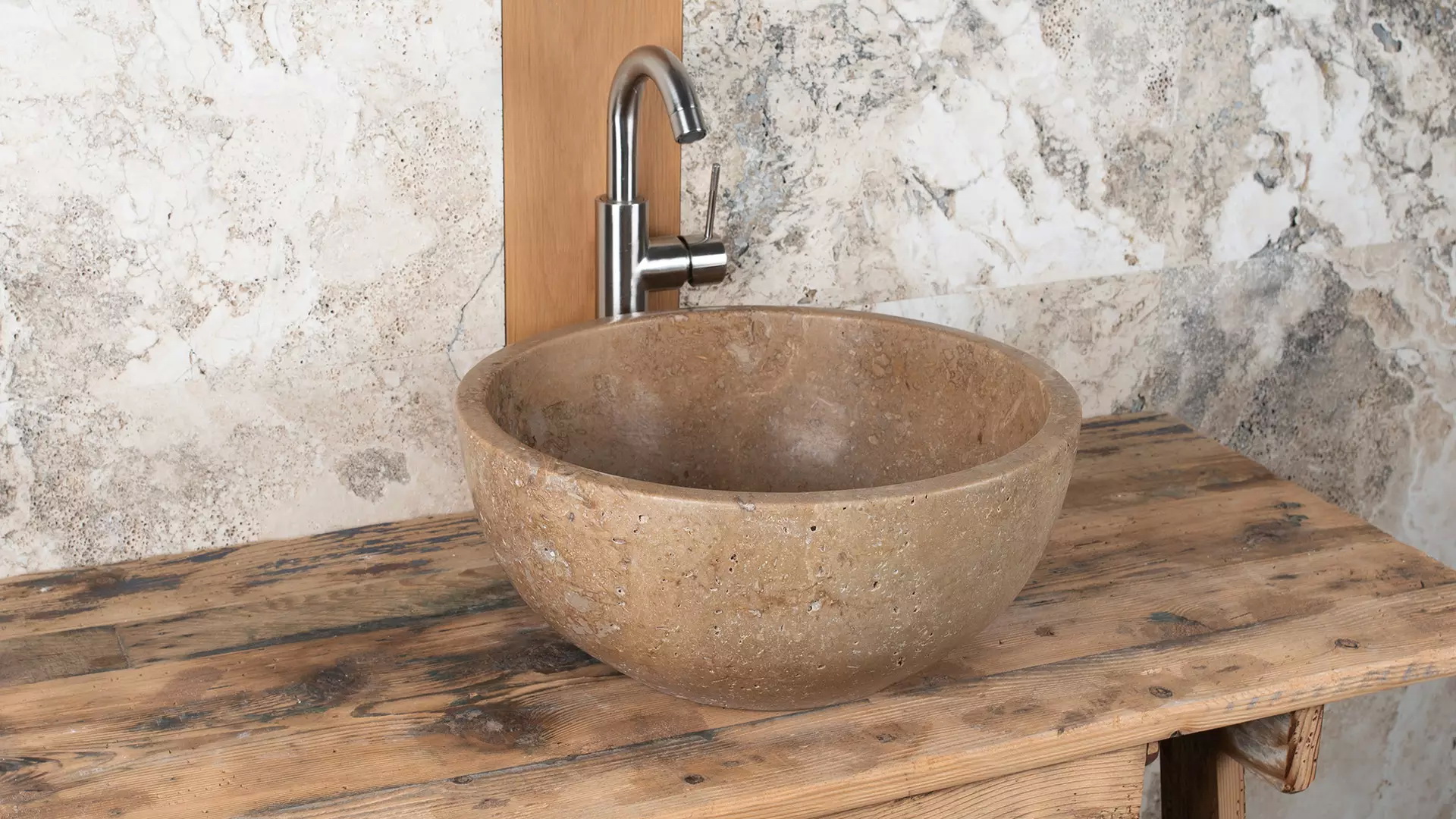 Countertop travertine washbasin “Fiano SC”