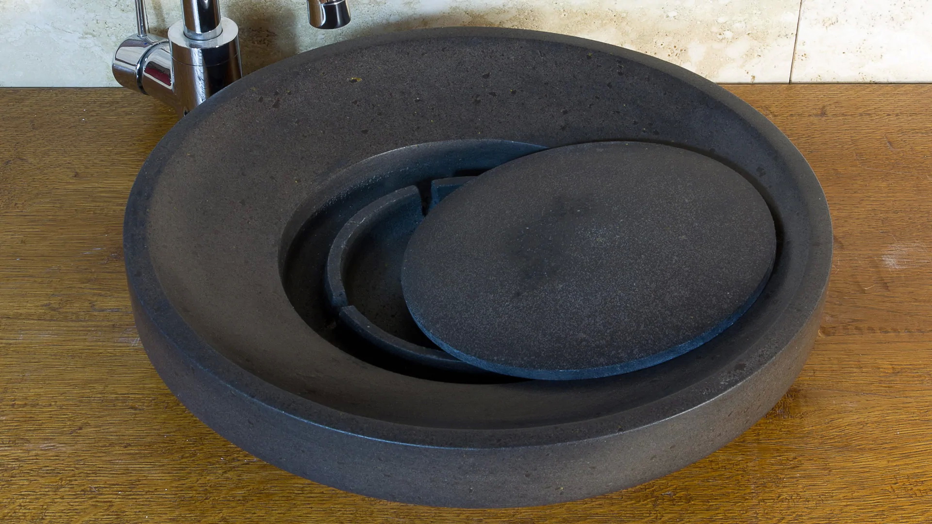 Round basalt washbasin “Enterprise BS”