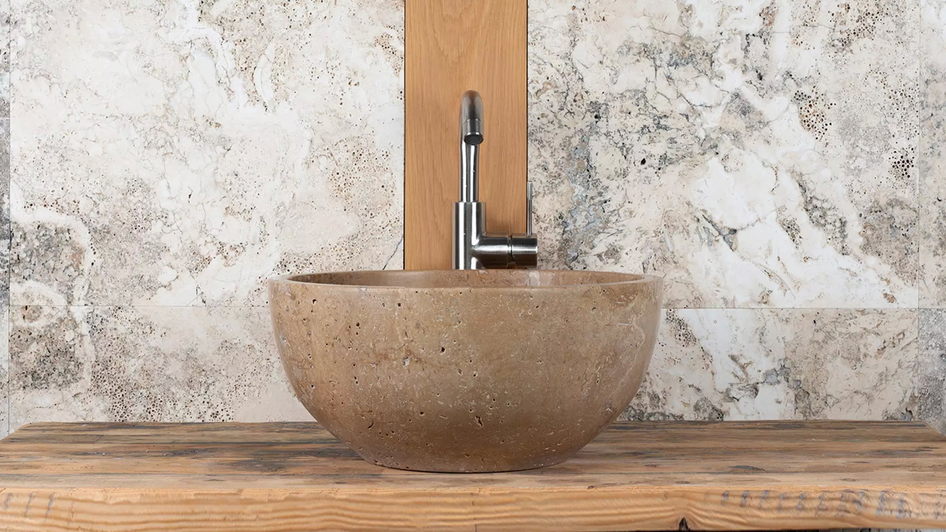 Countertop travertine washbasin “Fiano SC”