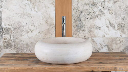 Countertop travertine washbasin “Forma”