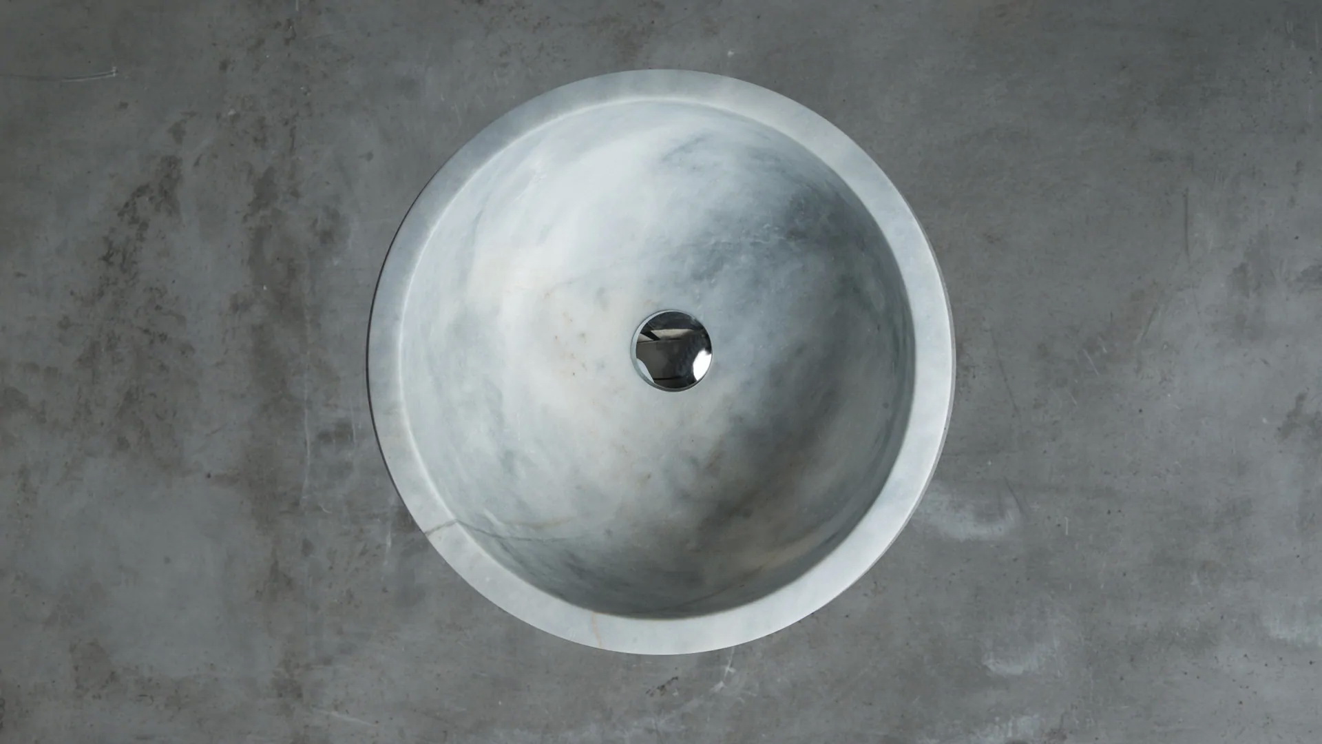 Round marble washbasin “Fiano Grey”