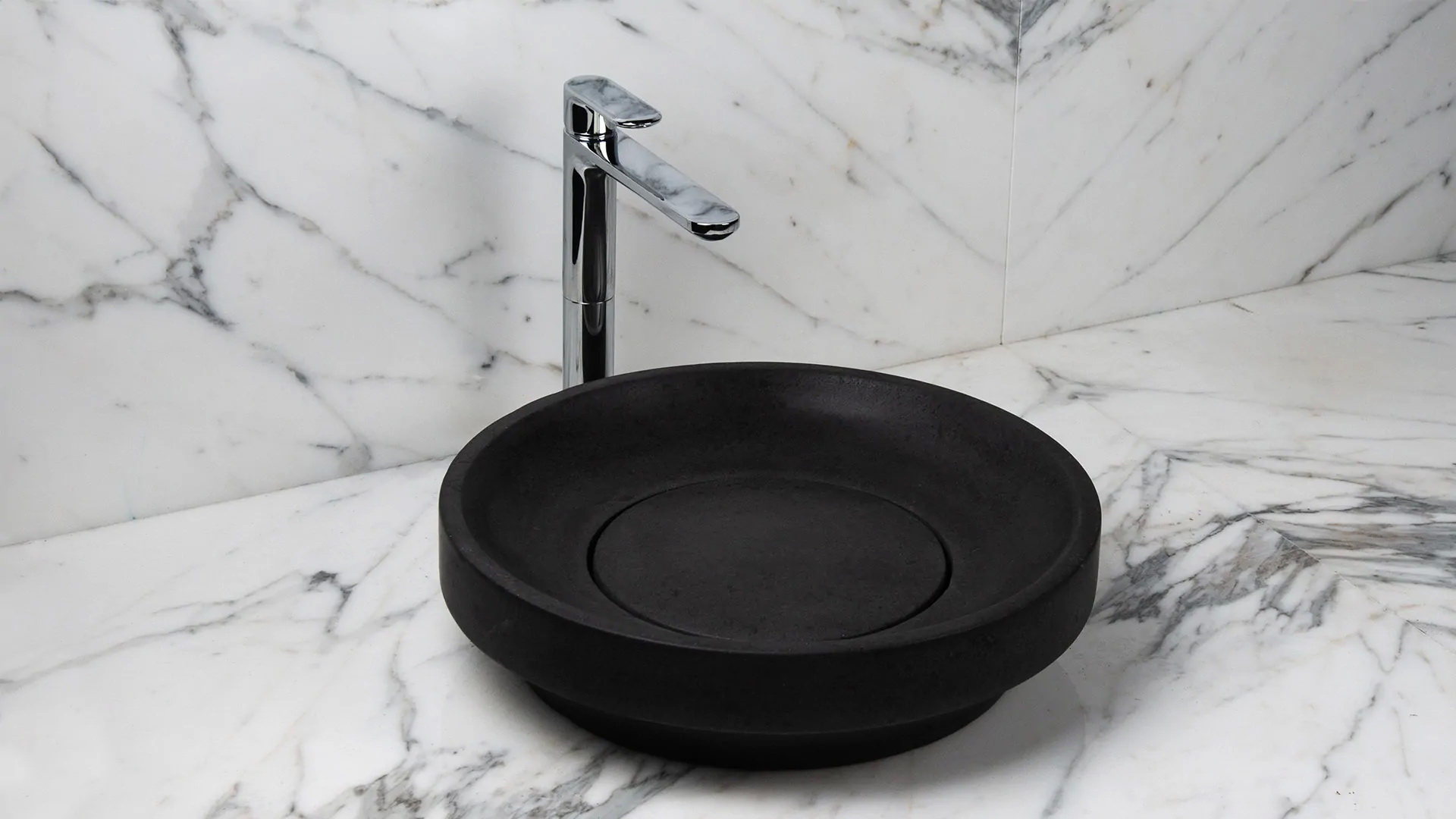 Round basalt washbasin “Enterprise BS”