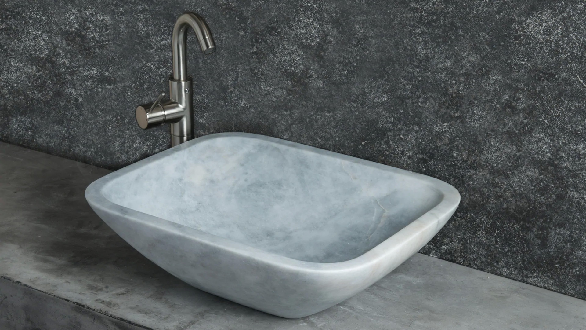 Rectangular marble washbasin “Crib Grey”