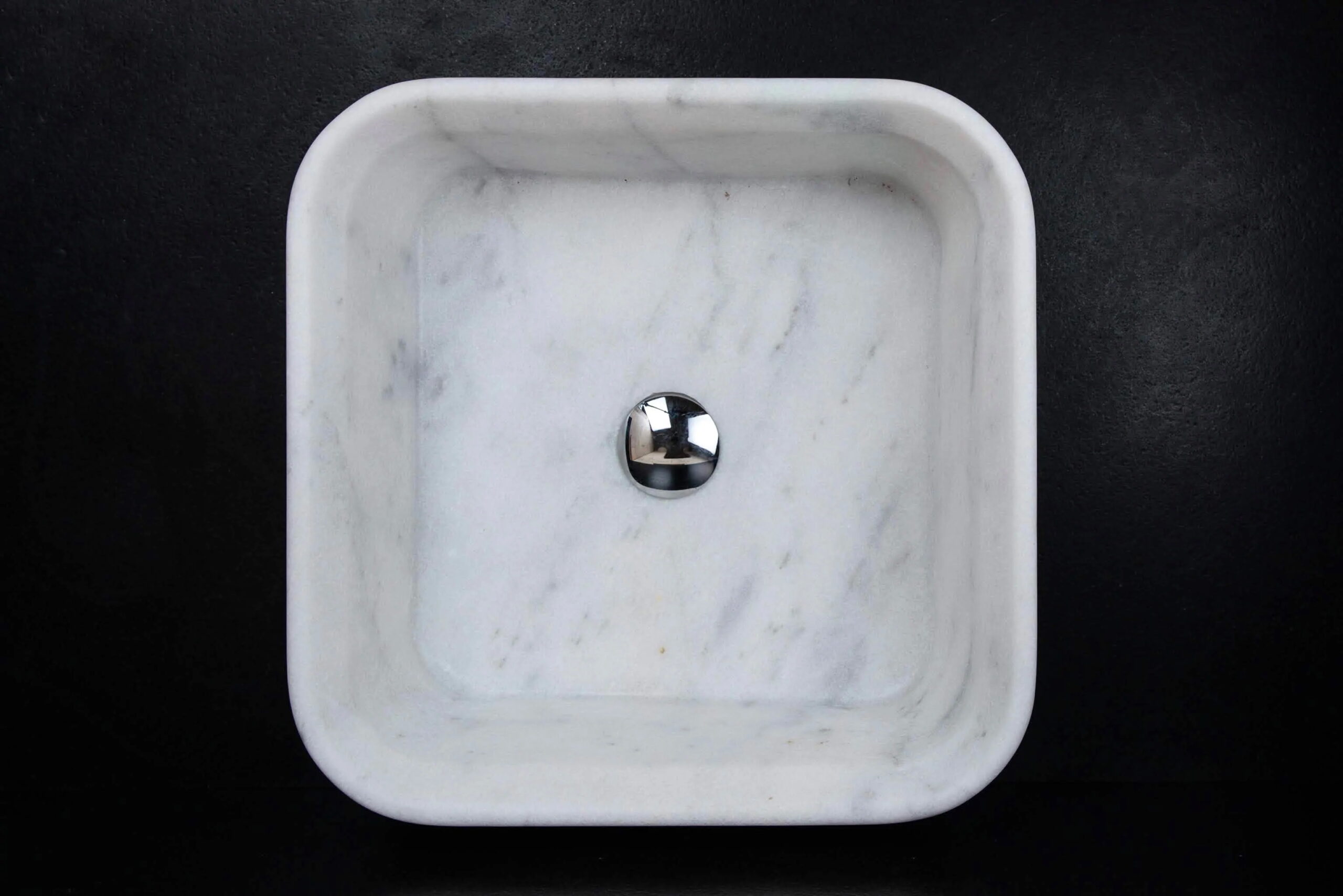 Square marble washbasin “Square Carrara T”